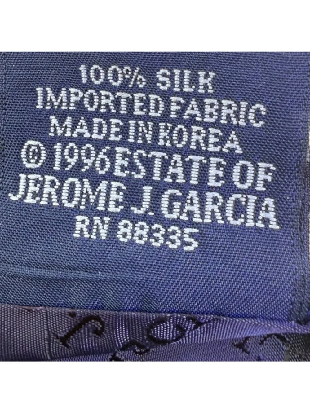 J. Garcia Mens Blue 100% Silk Geometric Pattern Necktie